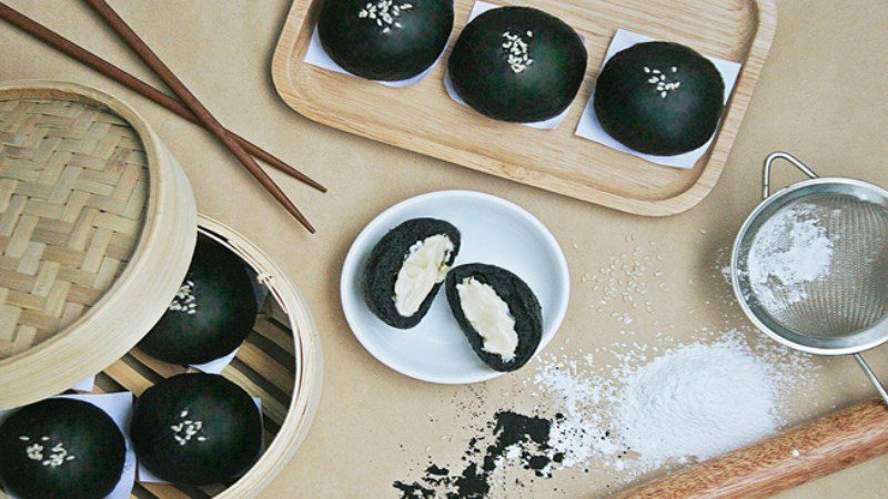 Bamboo charcoal bao