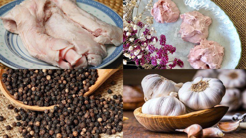 Ingredients for beef tendon dish