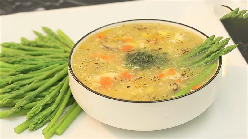 Asparagus chicken soup