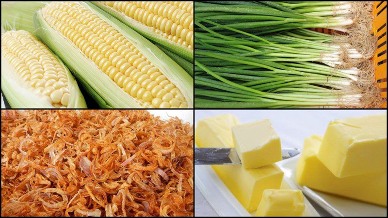 Ingredients for butter corn dish