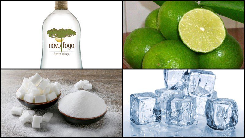 Ingredients for cocktail caipirinha