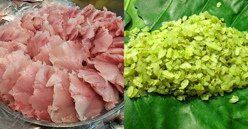 Ingredients for Fried Snakehead Fish Cake with Dill, Fried Snakehead Fish Cake with Green Rice