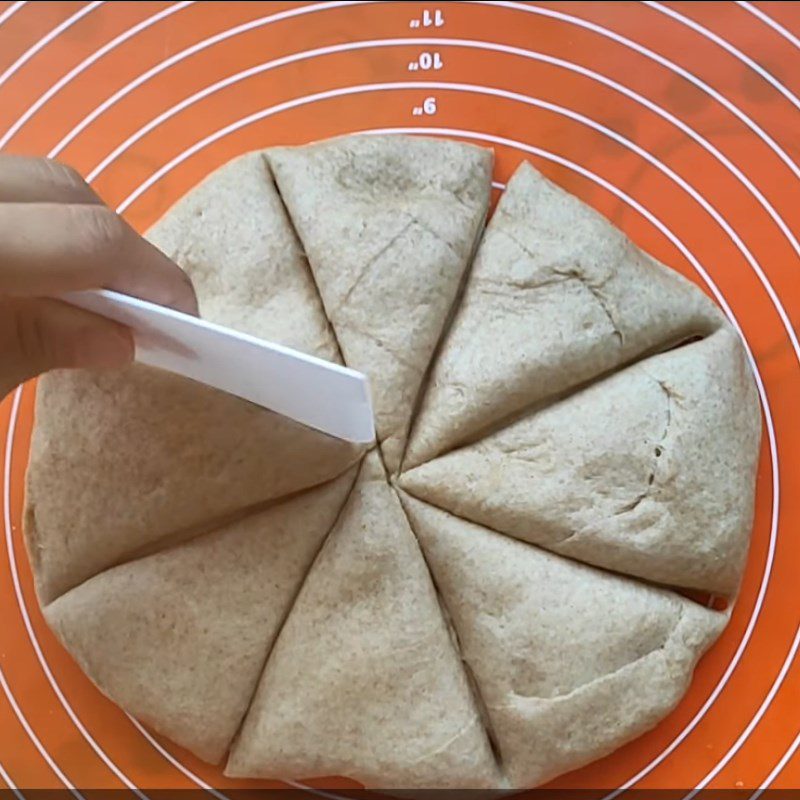 Step 4 Dividing the dough and proofing the dough for the second time Whole Wheat Butter Bread using an air fryer