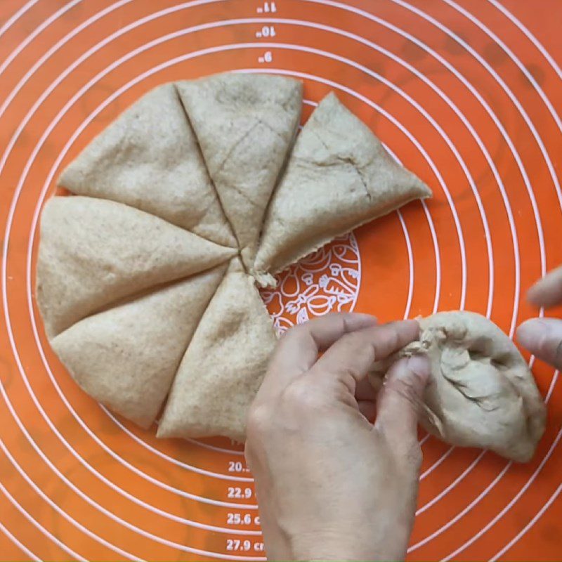 Step 4 Dividing the dough and proofing the dough for the second time Whole Wheat Butter Bread using an air fryer