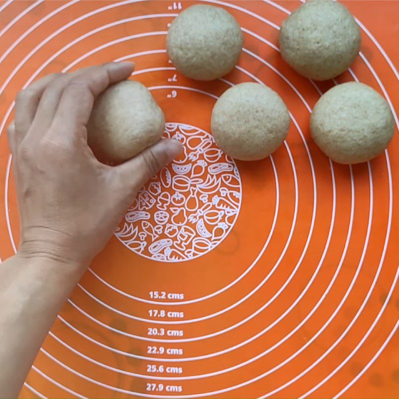 Step 4 Dividing the dough and proofing the dough for the second time Whole Wheat Butter Bread using an air fryer