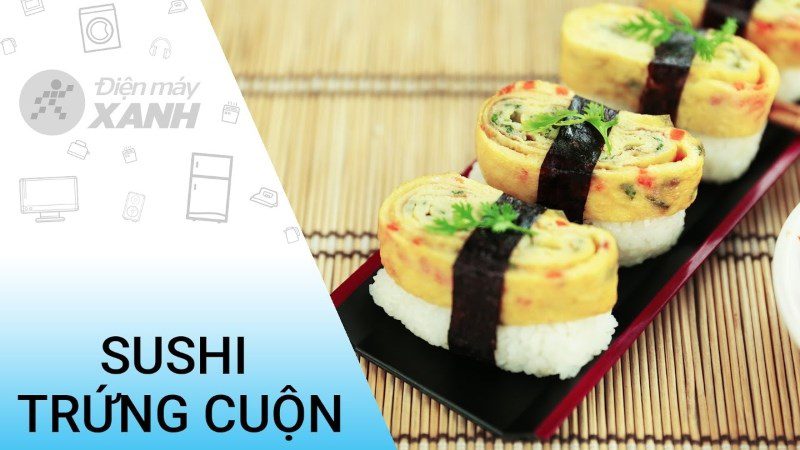 Rolled egg sushi