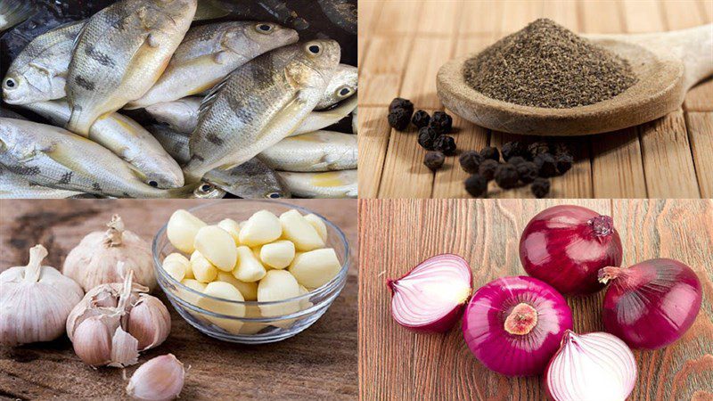 Ingredients for the dish and how to make braised fish with pepper