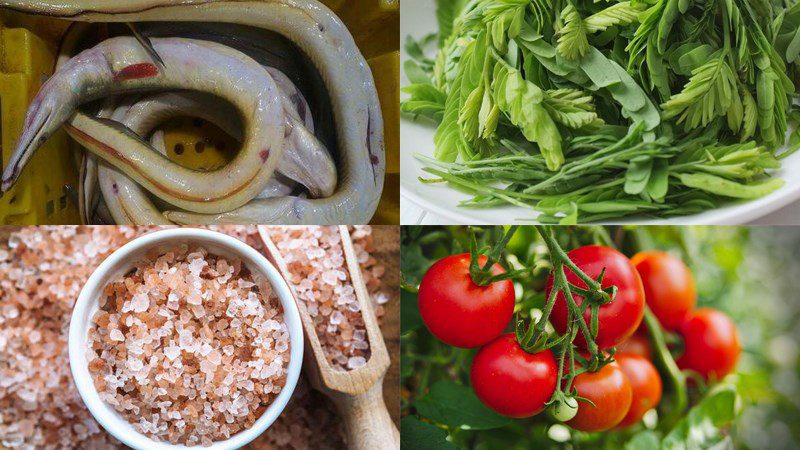 Ingredients for the sour tamarind fish dish