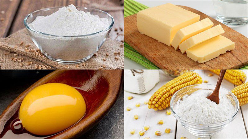 Ingredients for cheese sponge cake