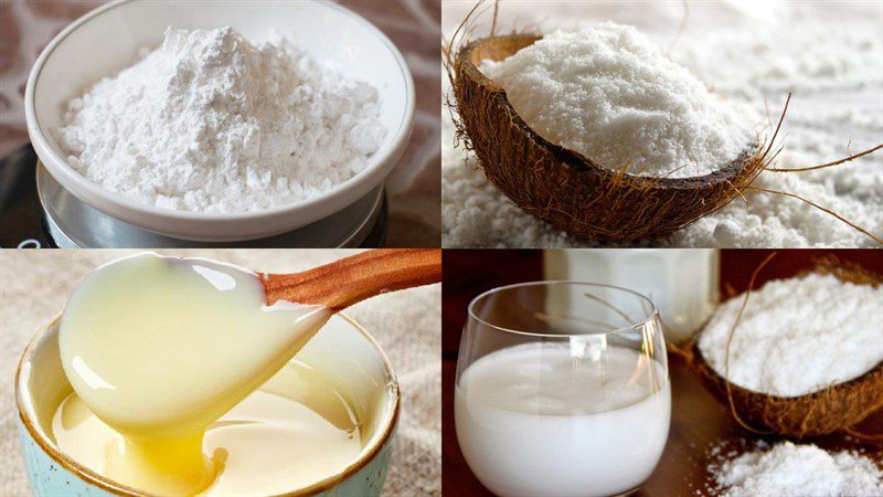 Ingredients for coconut milk cake