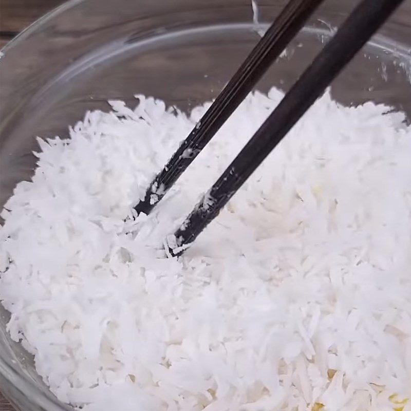 Step 3 Mixing Coconut for Coconut Milk Bread