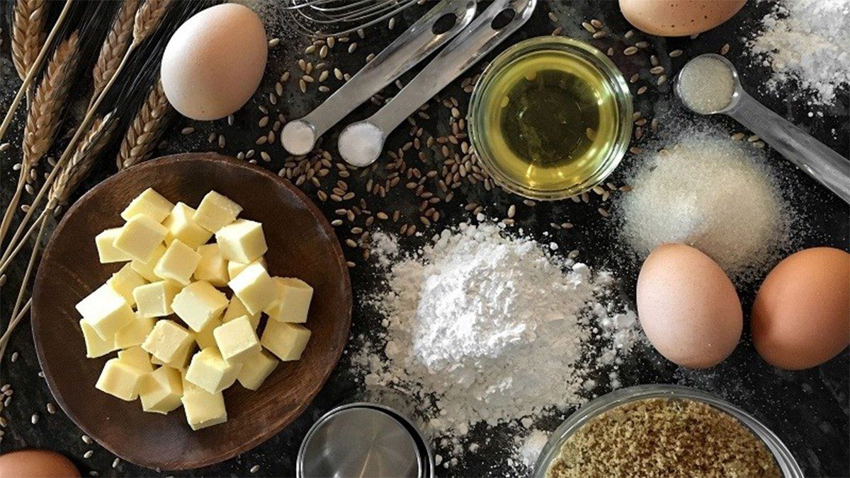 Ingredients for lotus seed mooncake