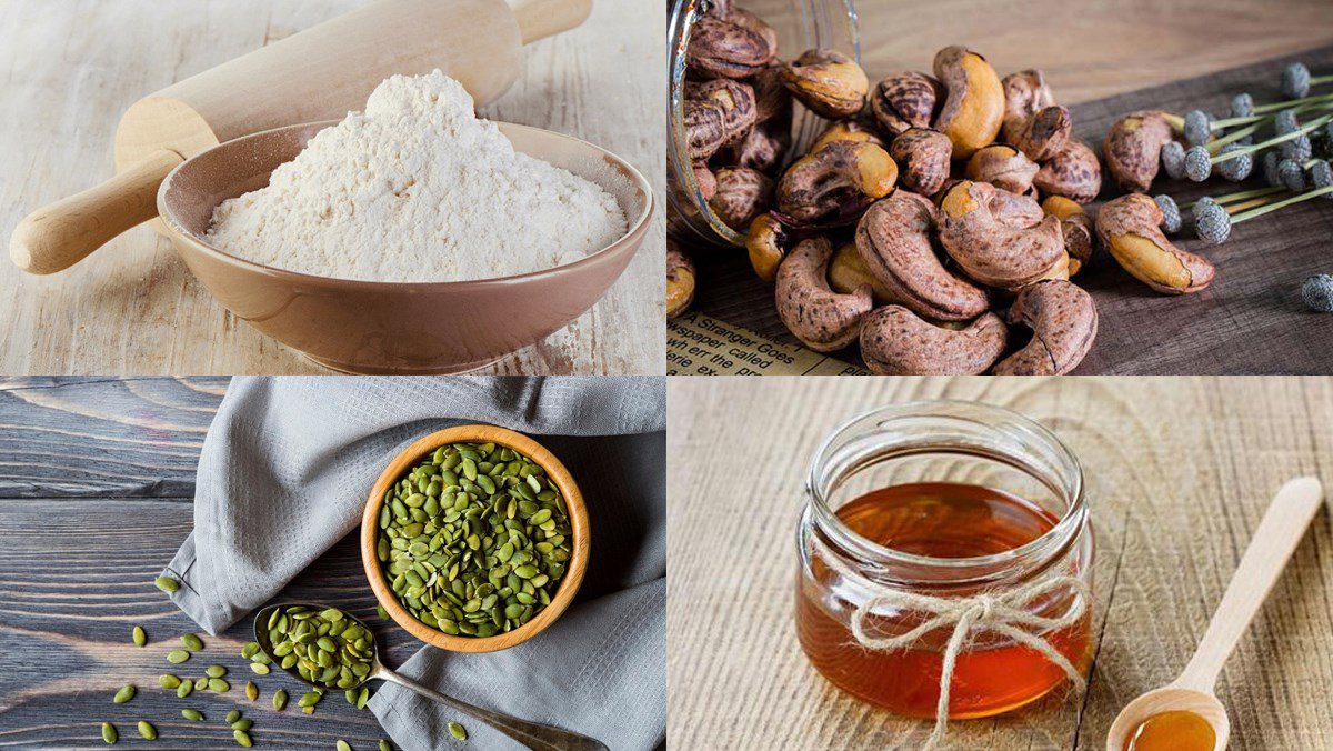 Ingredients for mixed vegetarian mooncake