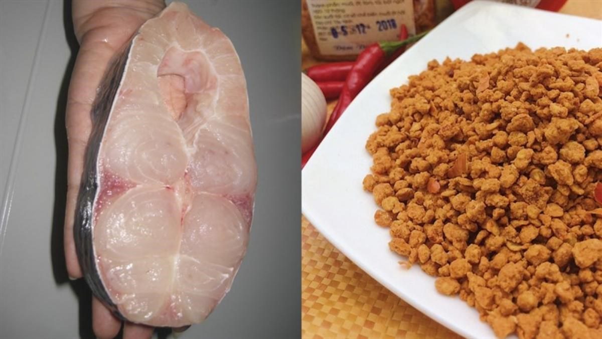 Ingredients for fried catfish with chili and chili salt