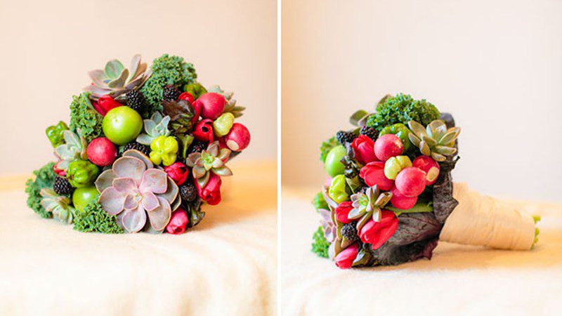 Step 6 how to make a bouquet from vegetables