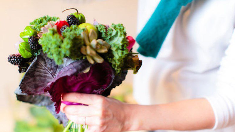 Step 6 how to make a bouquet from vegetables