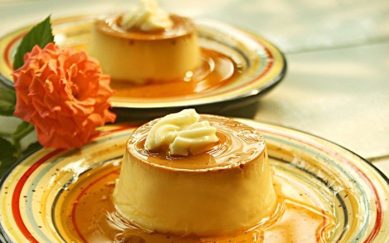 Durian flan