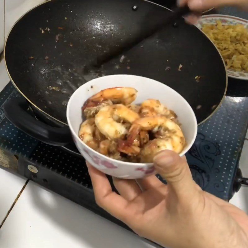 Step 4 Sautéed Shrimp Stir-fried Mustard Greens