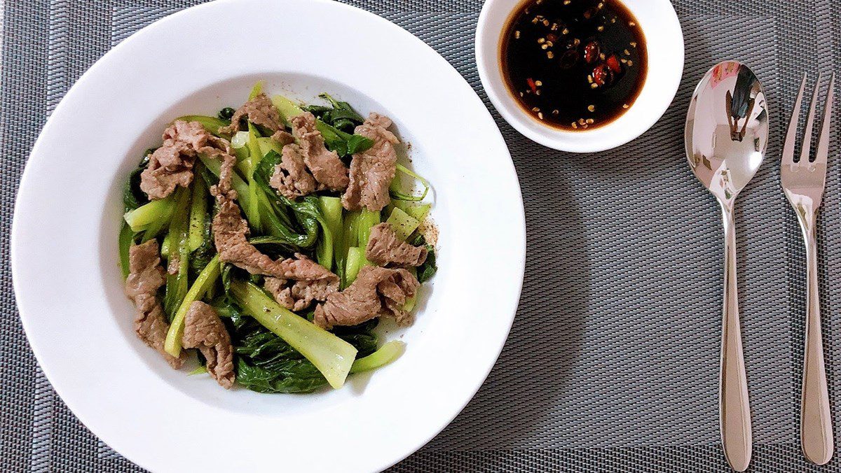 Stir-fried Bok Choy with Beef (recipe shared by a user)