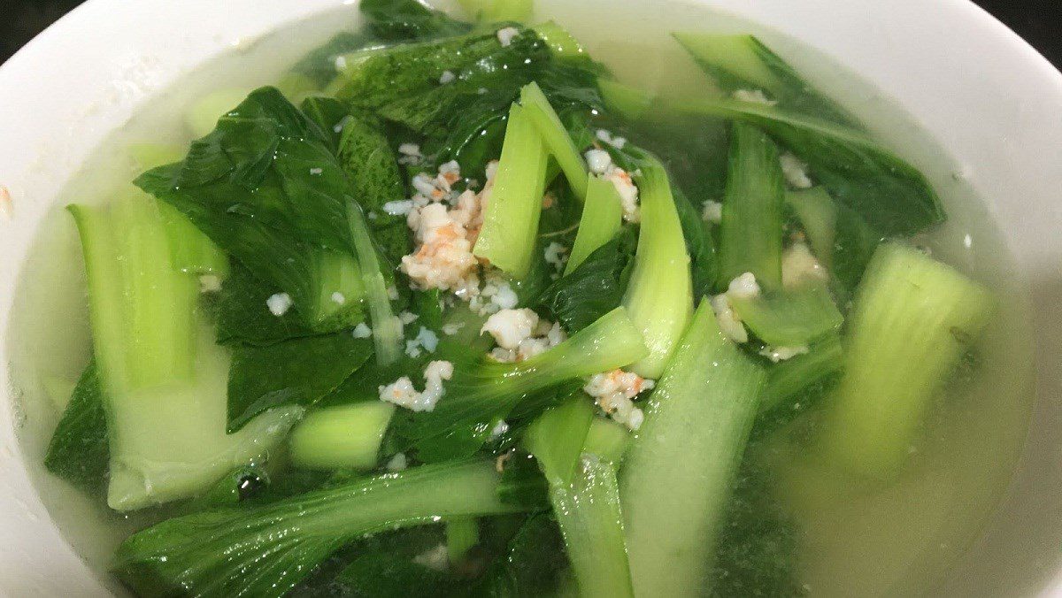 Bok Choy Soup with Fresh Shrimp