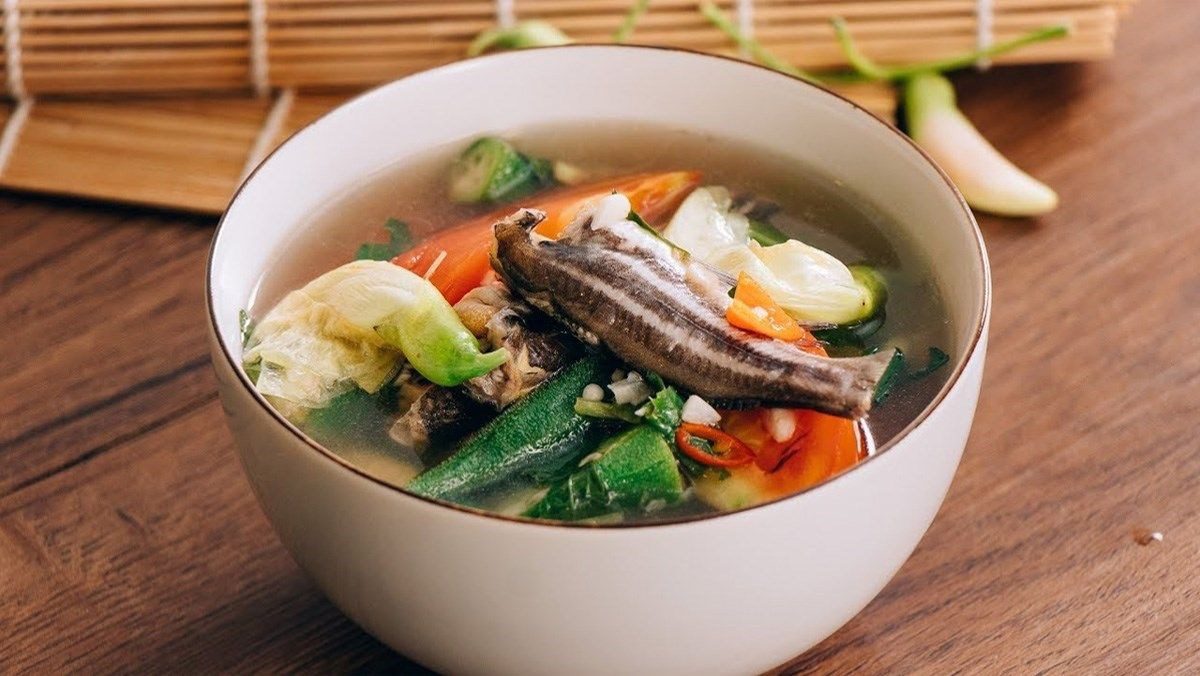 Sour fish soup with coconut goby