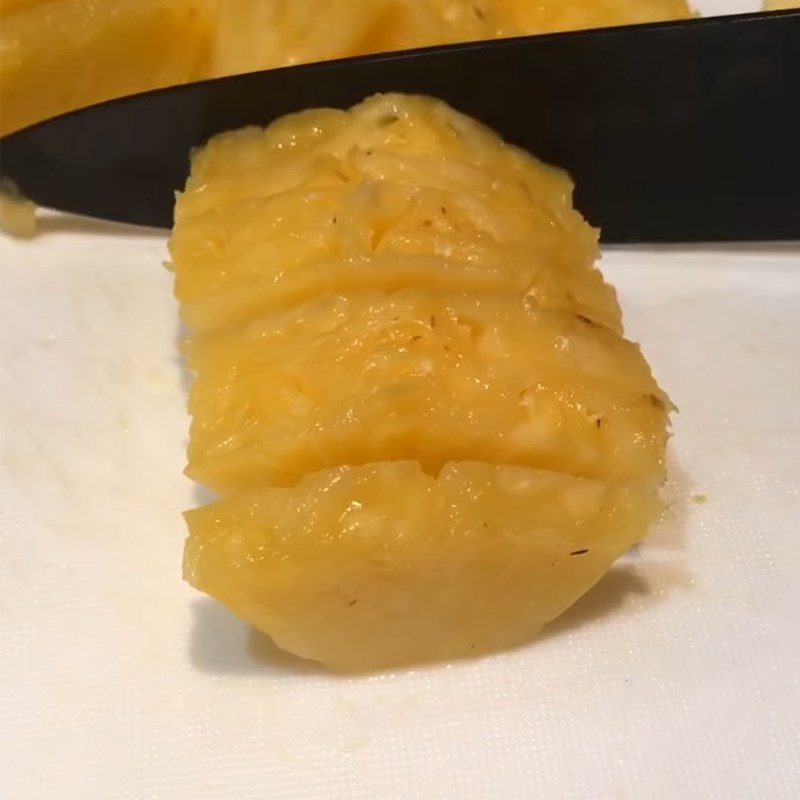 Step 1 Cut pineapple Pineapple Sponge Cake