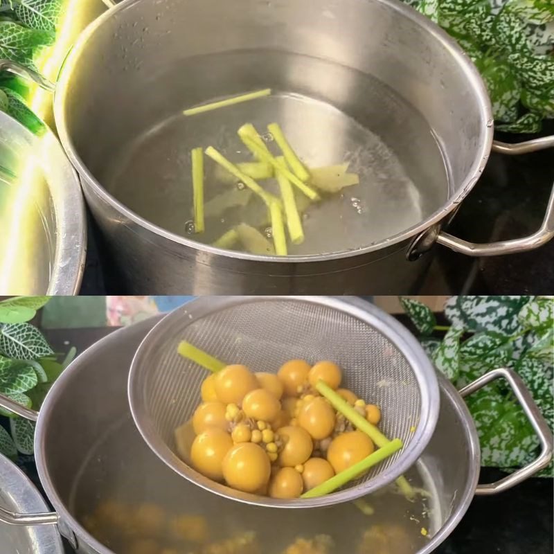 Step 3 Blanching chicken feet and quail eggs Quail eggs with Thai sauce