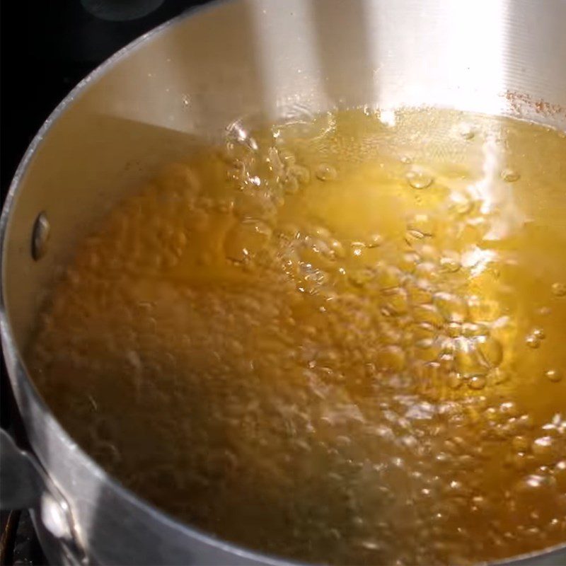 Step 4 Fry the corn cake Fried corn cake