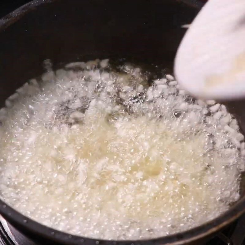 Step 2 Fry dried rice Salty fish fried rice