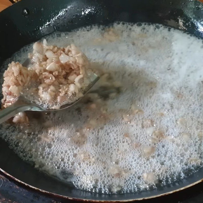 Step 2 Frying Pork Cracklings Cracklings with Sugar