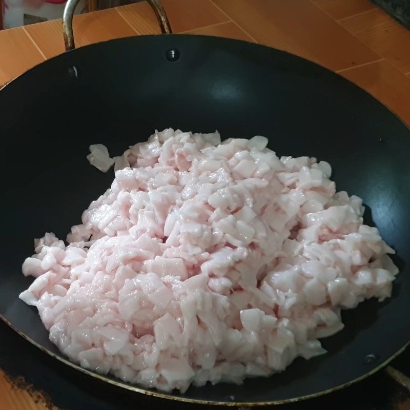 Step 2 Frying Pork Cracklings Cracklings with Sugar