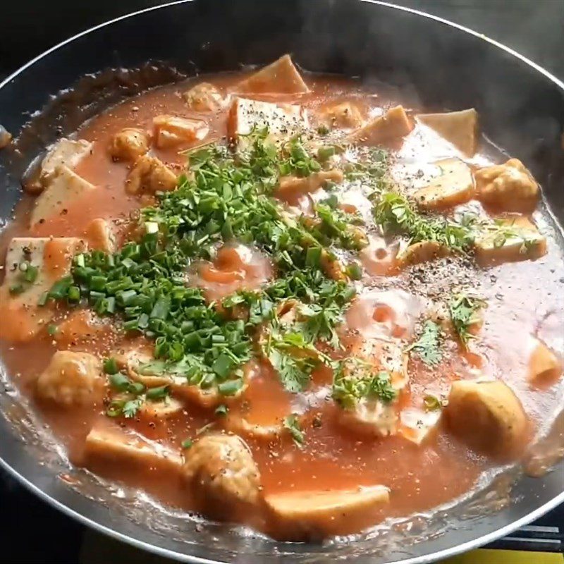 Step 4 Add pork sausage Tomato sauce with pork sausage