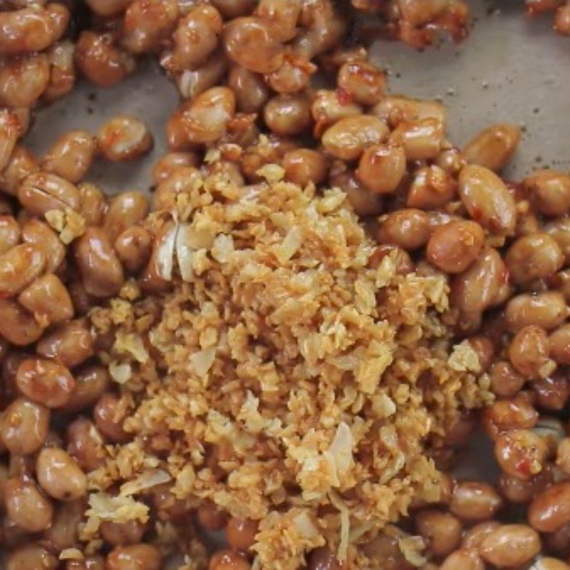 Step 3 Add peanuts Roasted peanuts with fish sauce