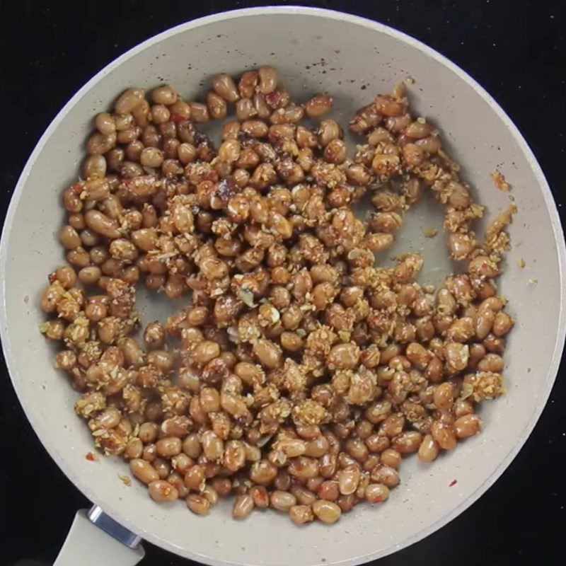 Step 3 Add peanuts Roasted peanuts with fish sauce