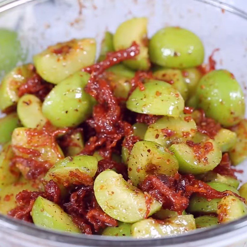 Step 3 Add dried beef Plum with dried beef