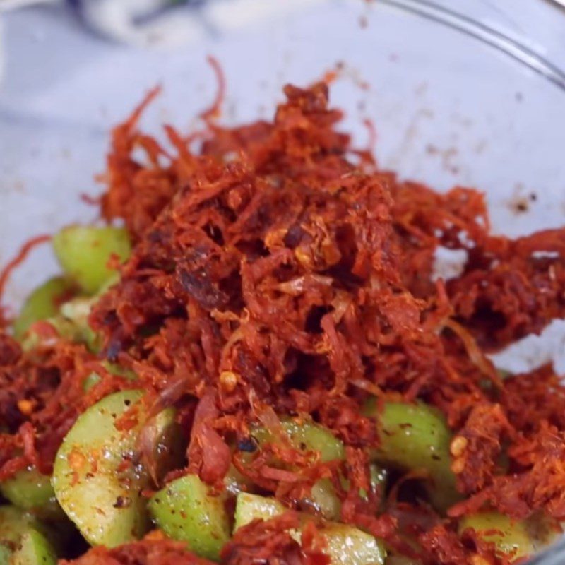 Step 3 Add dried beef Plum with dried beef