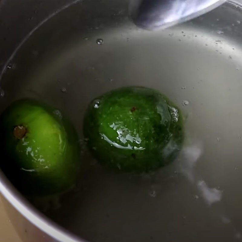 Step 3 Boil syrup with lemon peel Mooncake syrup