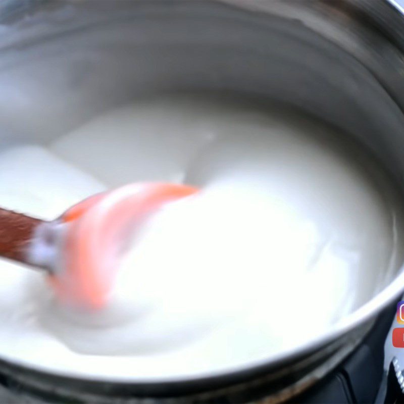 Step 2 Simmer the coconut milk mixture Haupia coconut cake