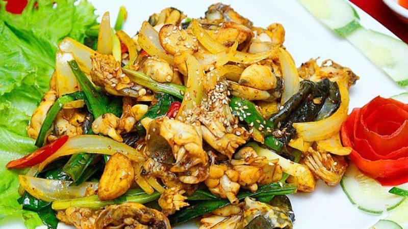 Stir-fried frog