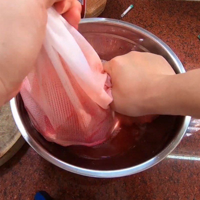 Step 2 Juice the watermelon for Watermelon Syrup