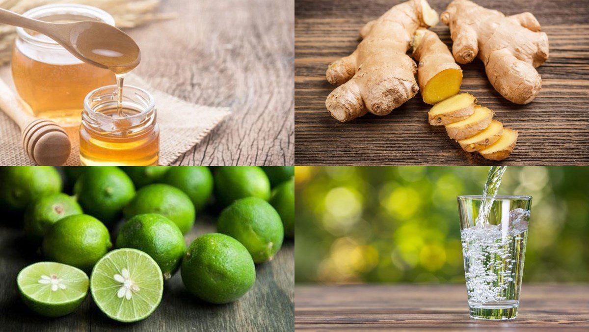 Ingredients for the dish 3 ways to make ginger honey