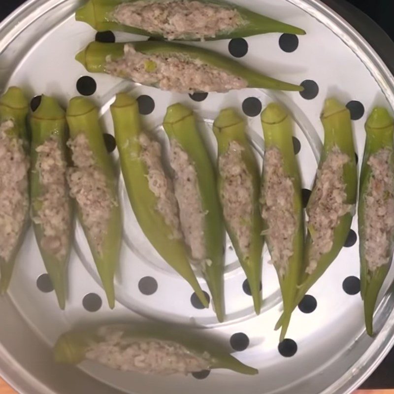 Step 3 Steam the okra Steamed meat okra