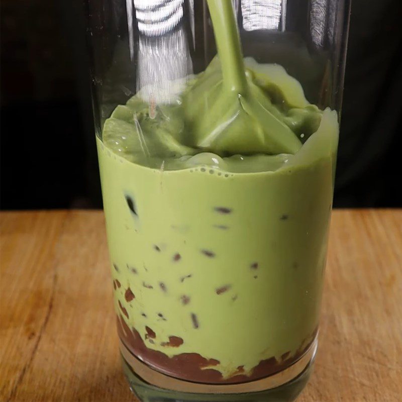 Step 3 Completion Matcha milk with red beans