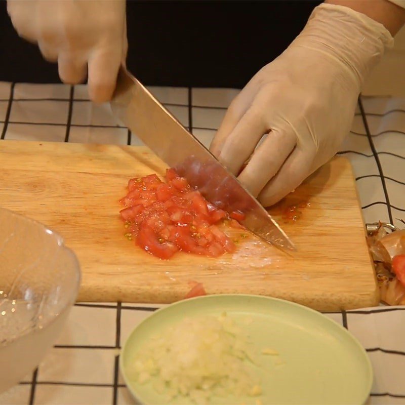 Step 3 Preparing other ingredients for brown rice spaghetti