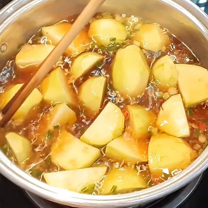 Step 3 Stewed Young Watermelon and Tofu Tofu Stewed with Young Watermelon