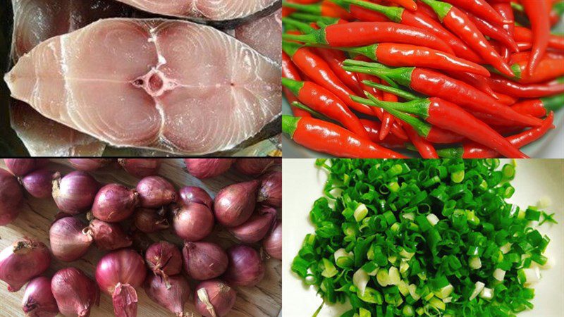 Ingredients for braised mackerel in clay pot