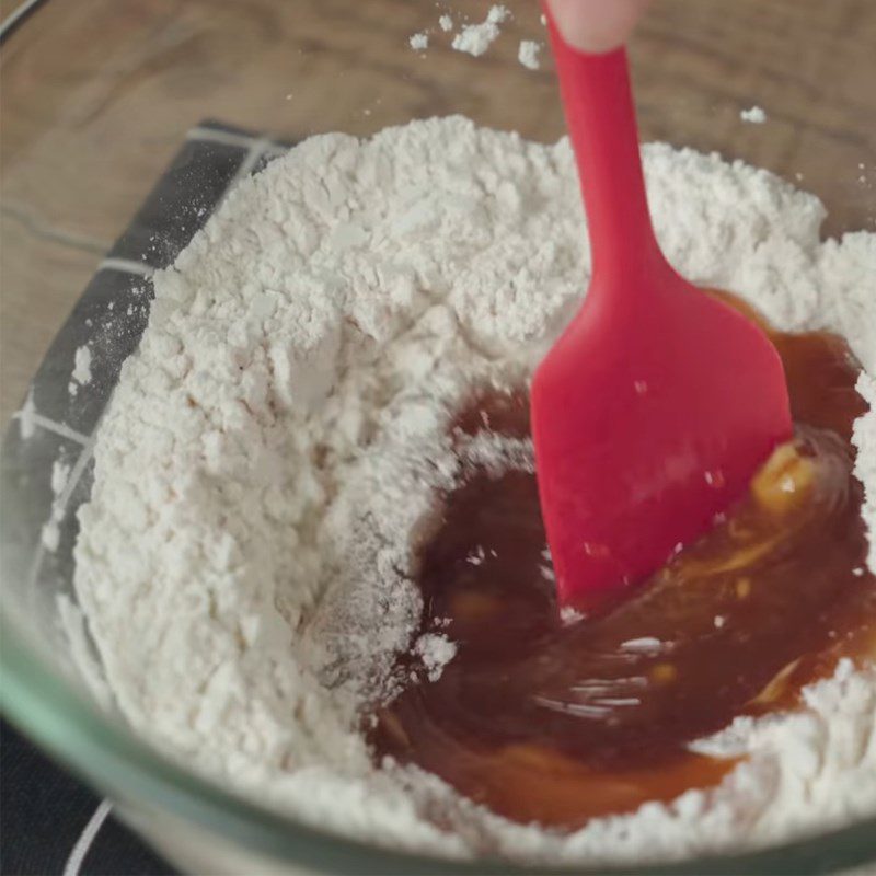 Step 4 Make the dough Mooncake with sticky rice and braised pork