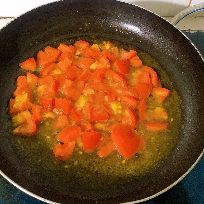 Step 3 Stir-fried okra with tomato Stir-fried okra with tomato