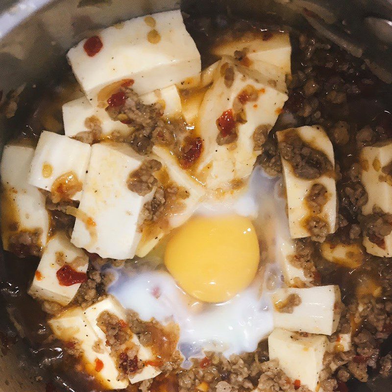 Step 3 Making tofu with minced meat sauce Tofu with minced meat sauce