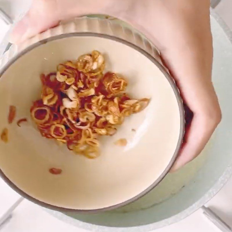 Step 1 Make Fried Shallots Hot Rice Cake from leftover rice